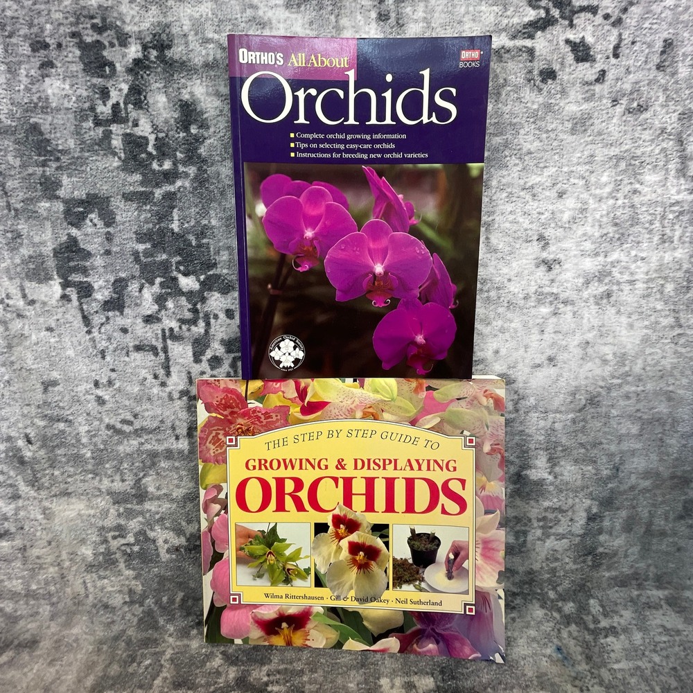Ortho Whitecap  Books Growing Displaying All About Orchids 1990s 2 Book‎ Lot